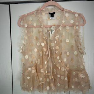 J Crew Collection Vest. Brand new with tags. Ivory, size S.